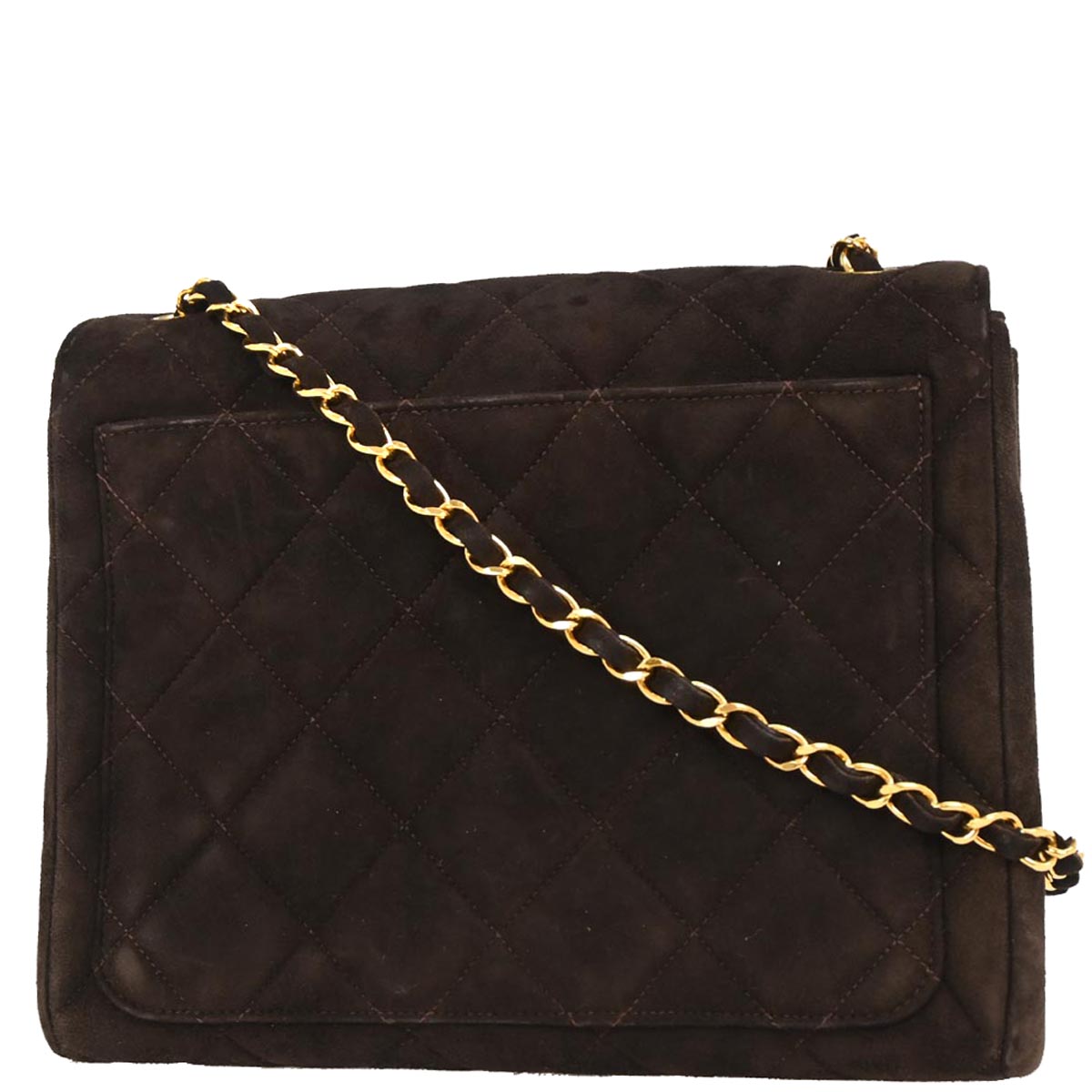 Chanel Brown Suede Shoulder Bag