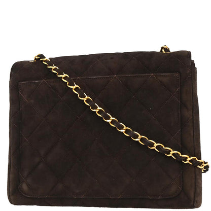 Chanel Brown Suede Shoulder Bag