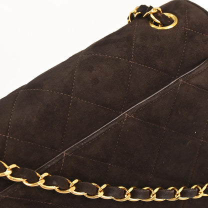 Chanel Brown Suede Shoulder Bag