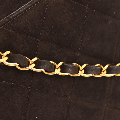 Chanel Brown Suede Shoulder Bag