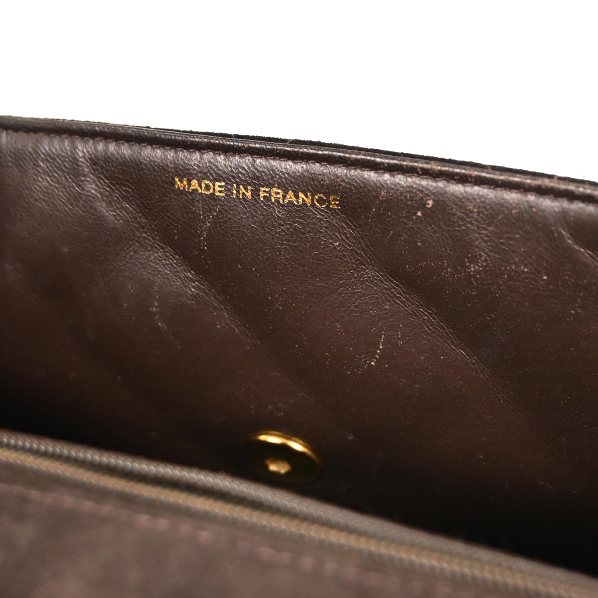 Chanel Brown Suede Shoulder Bag