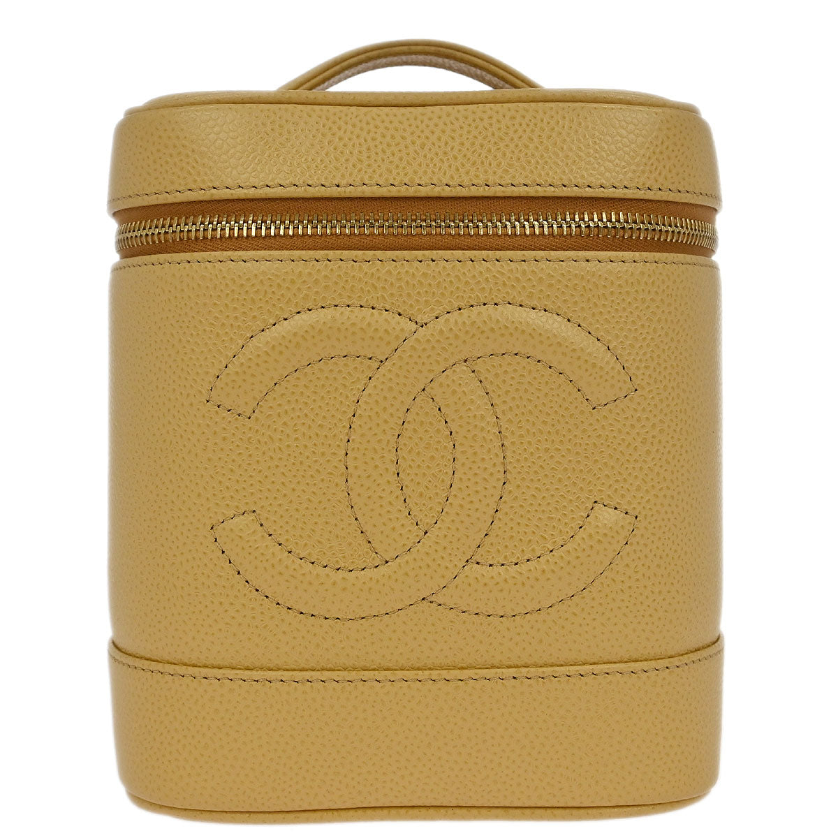 Chanel Beige Caviar Timeless Vanity Handbag