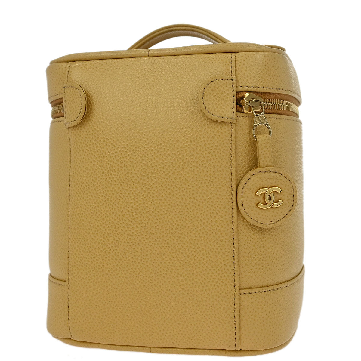 Chanel Beige Caviar Timeless Vanity Handbag