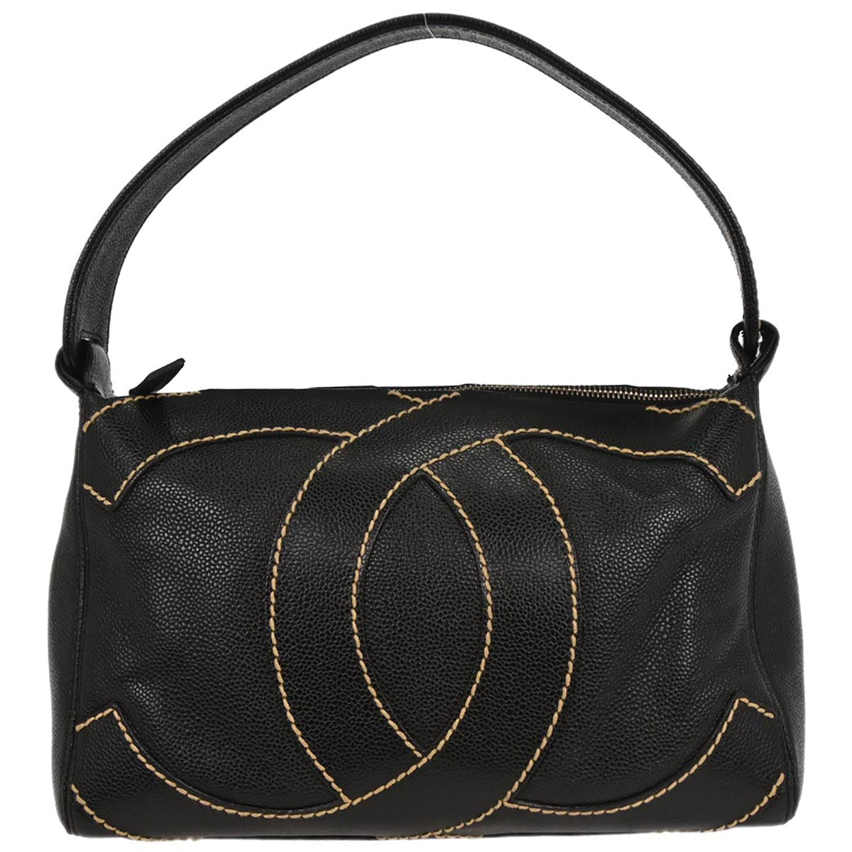Chanel 2005-2006 Black Caviar Wild Stitch Handbag