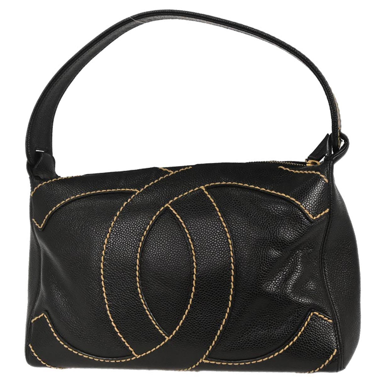 Chanel 2005-2006 Black Caviar Wild Stitch Handbag