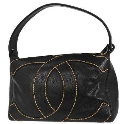 Chanel 2005-2006 Black Caviar Wild Stitch Handbag