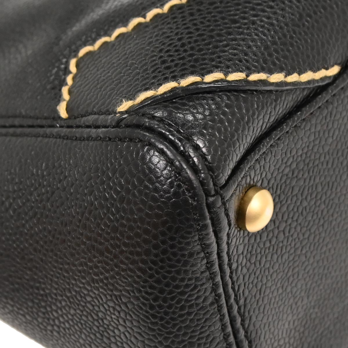 Chanel 2005-2006 Black Caviar Wild Stitch Handbag