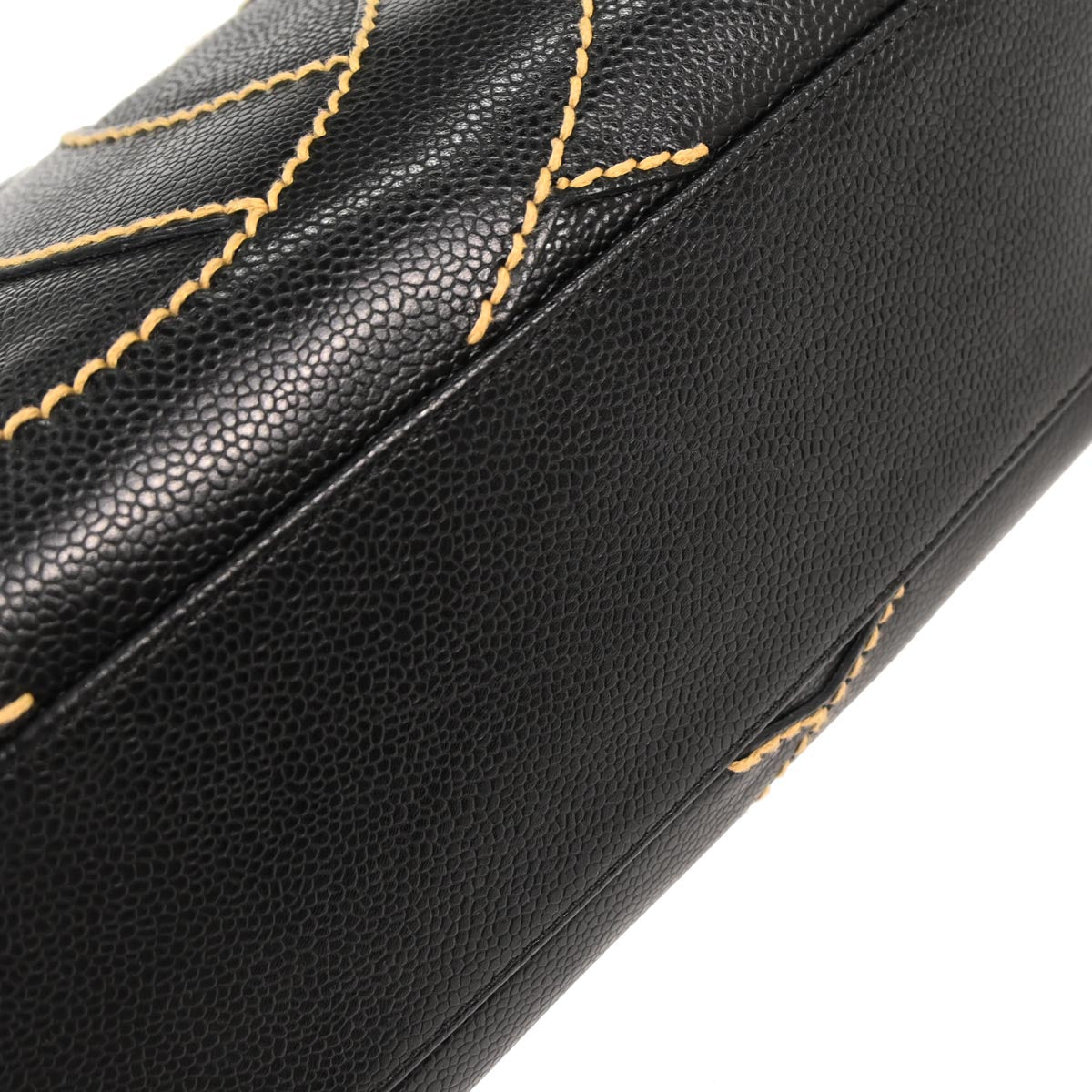 Chanel 2005-2006 Black Caviar Wild Stitch Handbag