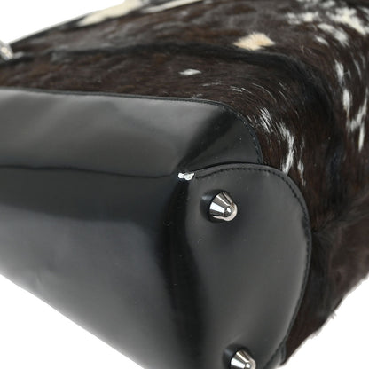 Christian Dior * Black Fur Lady Dior 2way Shoulder Handbag