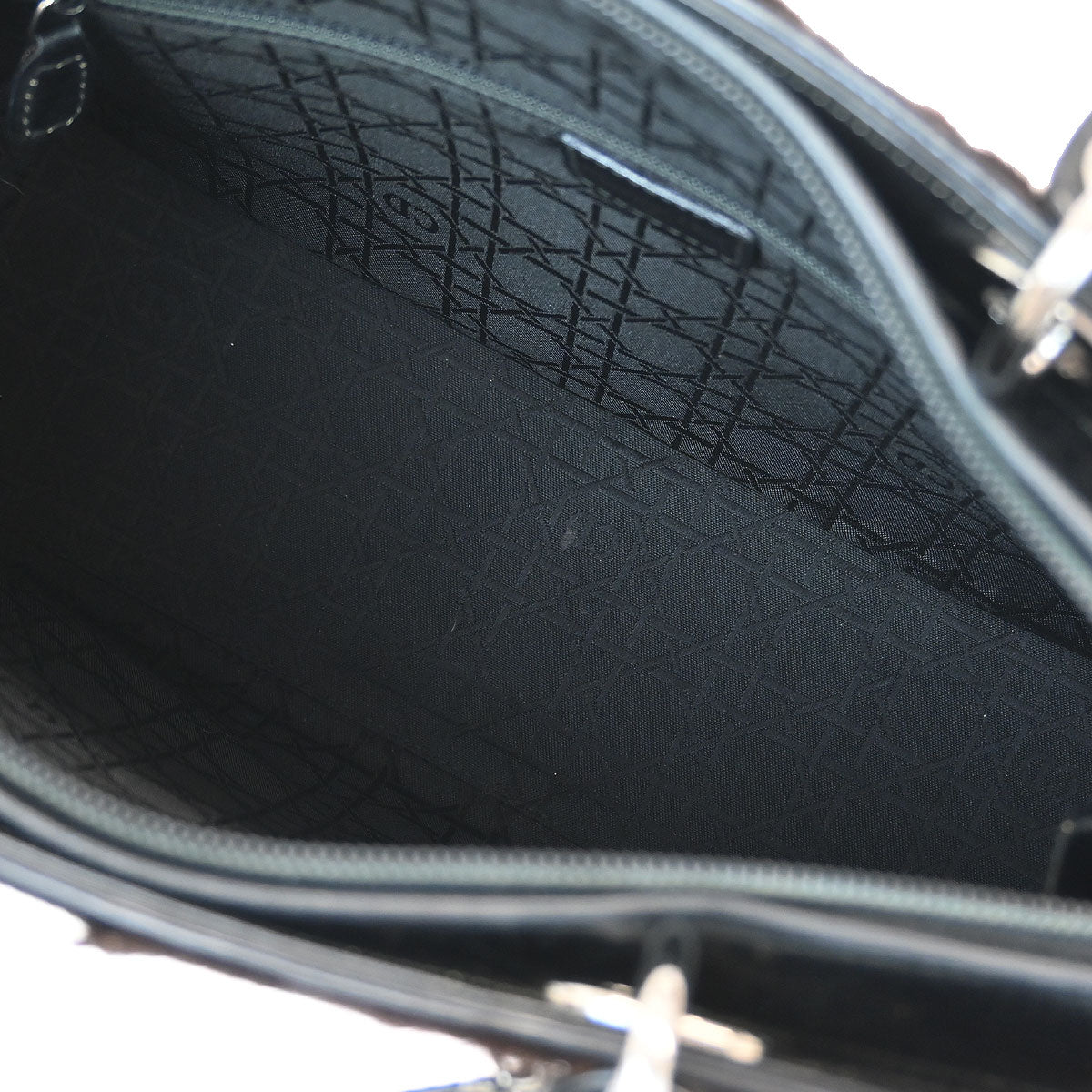 Christian Dior * Black Fur Lady Dior 2way Shoulder Handbag