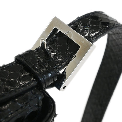 Fendi * Black Python Baguette Handbag