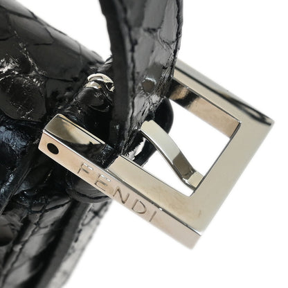 Fendi * Black Python Baguette Handbag