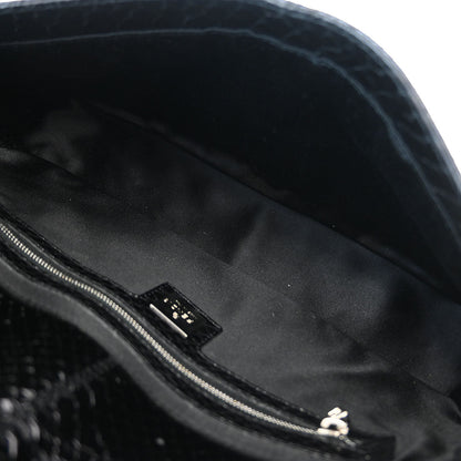 Fendi * Black Python Baguette Handbag