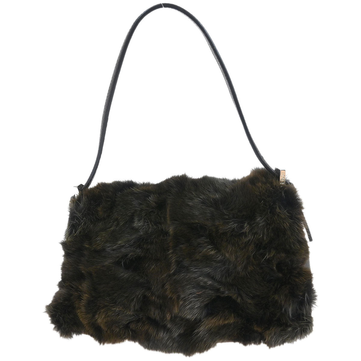 Fendi * Brown Fur Selleria Mamma Baguette Handbag