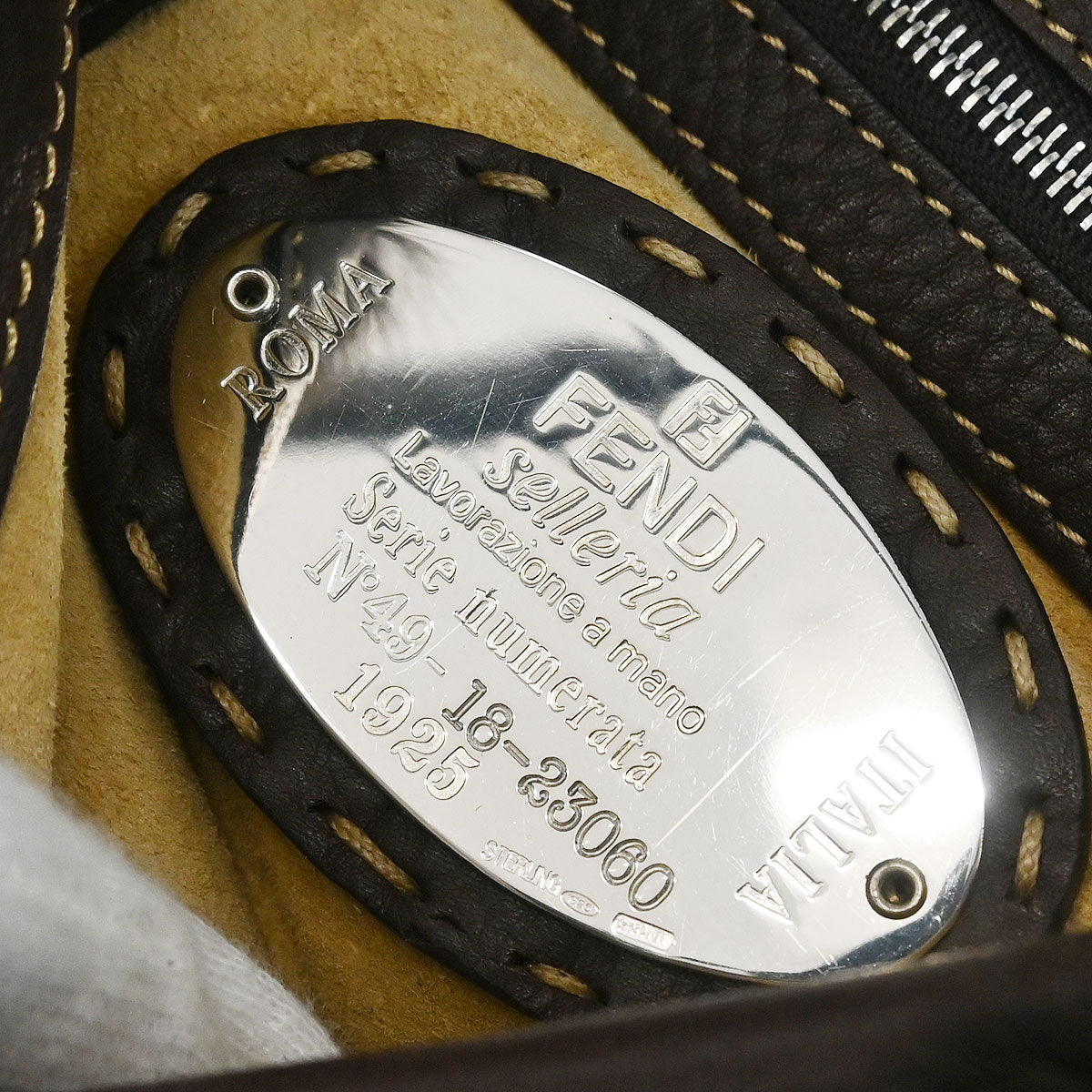 Fendi * Brown Fur Selleria Mamma Baguette Handbag