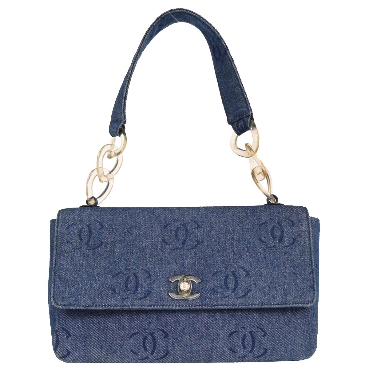 Chanel 2002-2003 Blue Denim Handbag