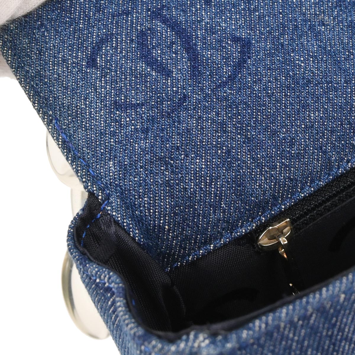 Chanel 2002-2003 Blue Denim Handbag