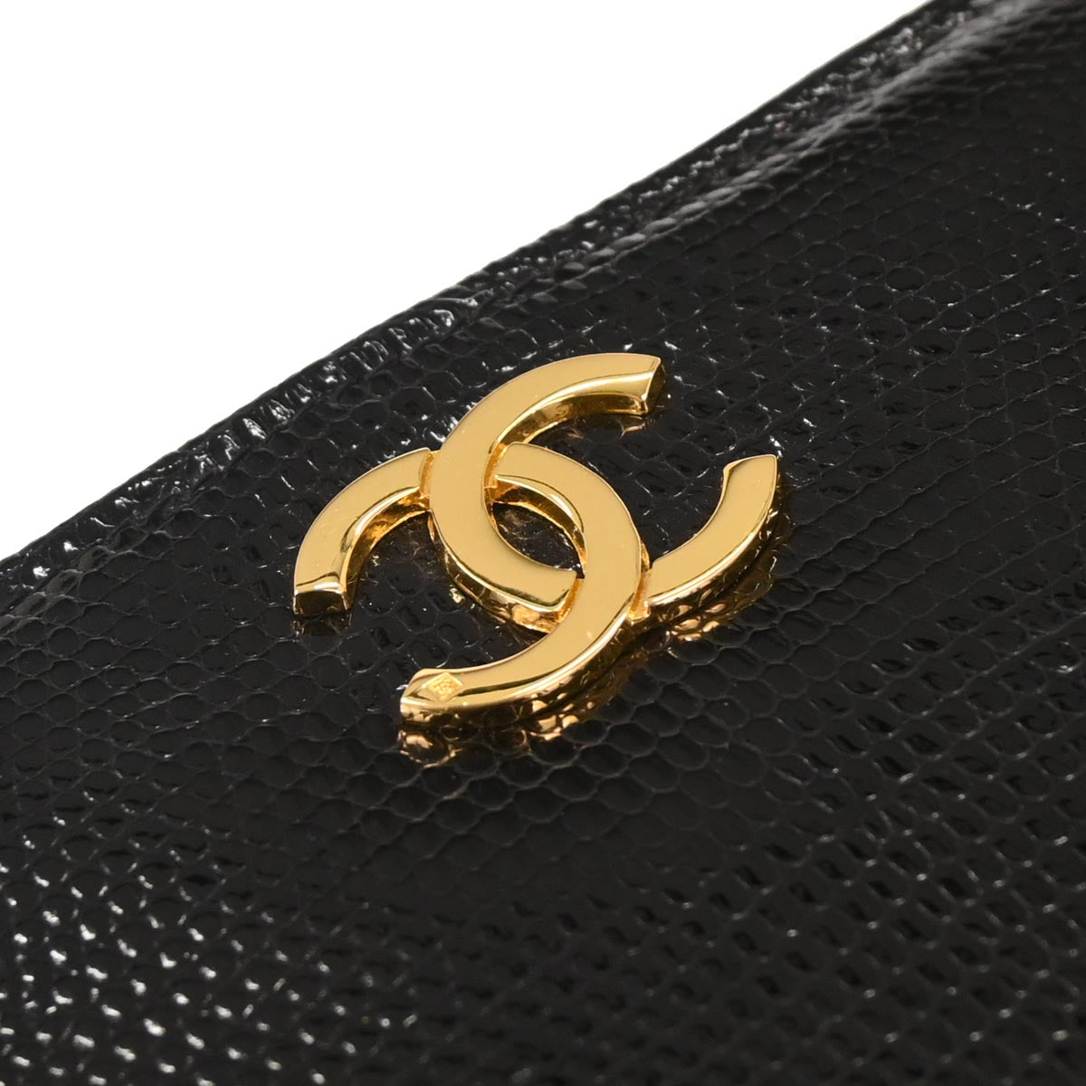 Chanel * 1986-1988 Black Lizard Shoulder Bag