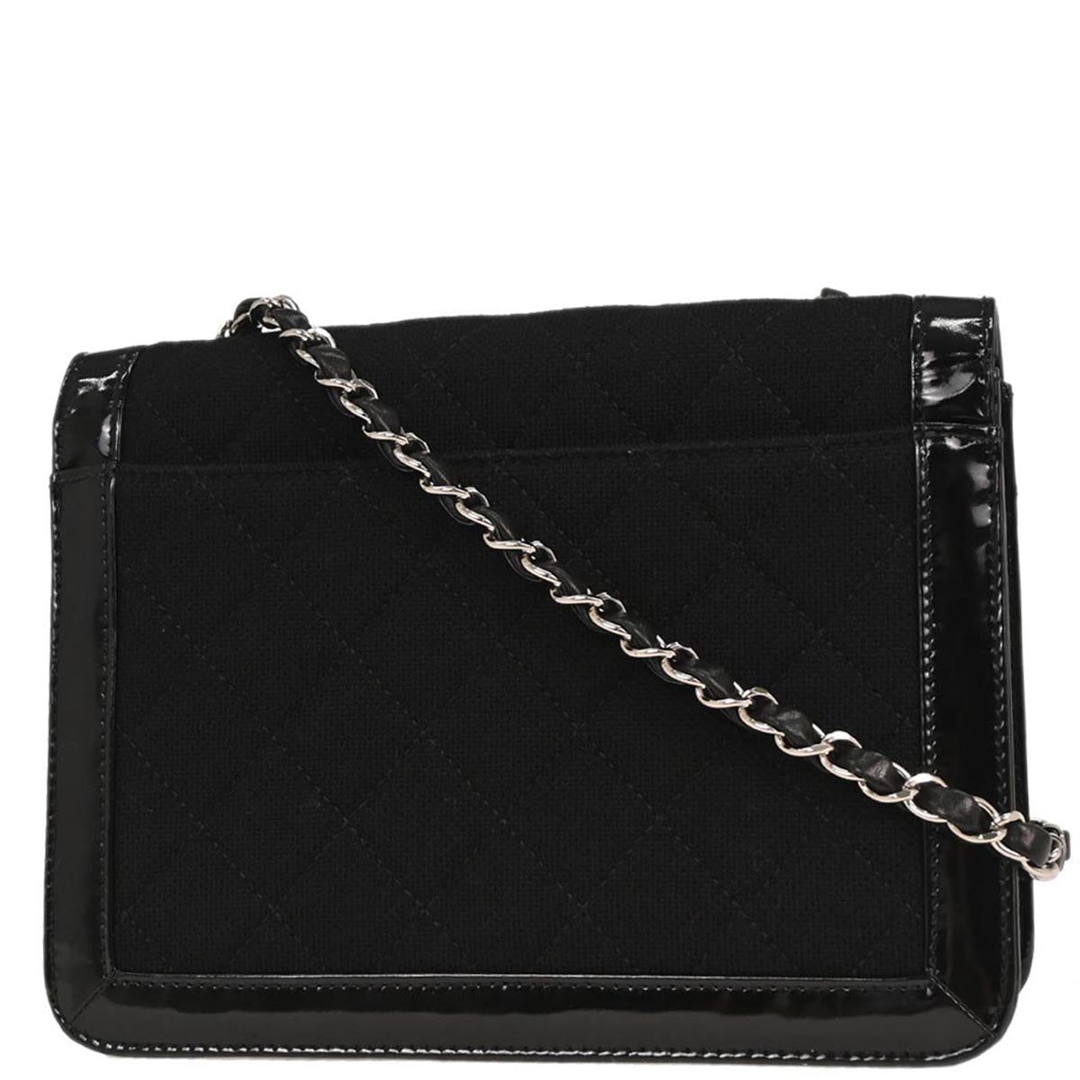 Chanel Black Canvas Mademoiselle Lock Shoulder Bag