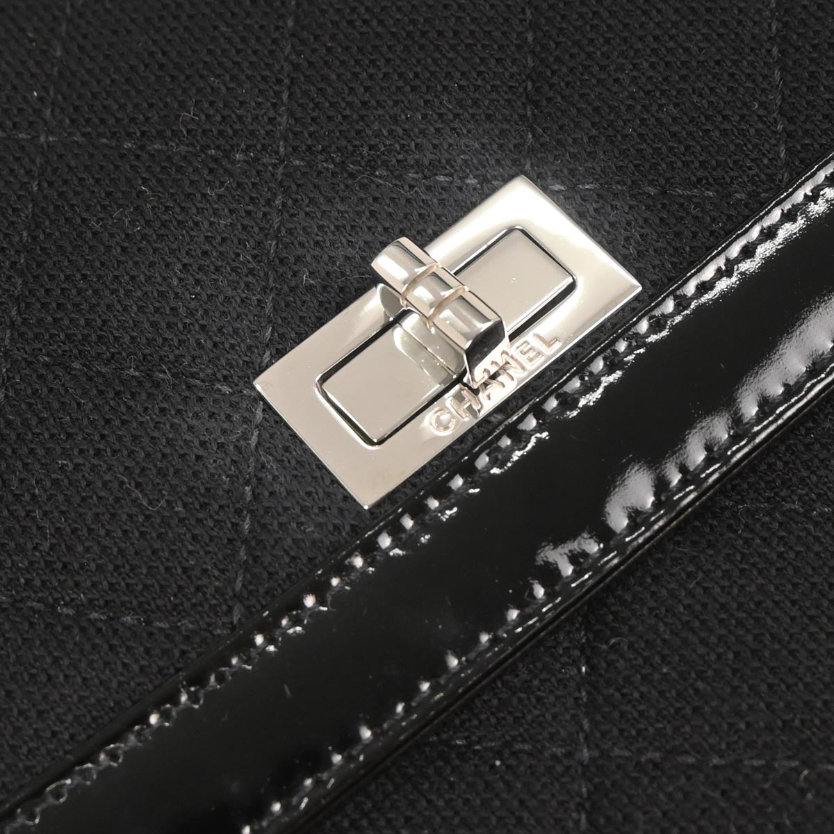 Chanel Black Canvas Mademoiselle Lock Shoulder Bag