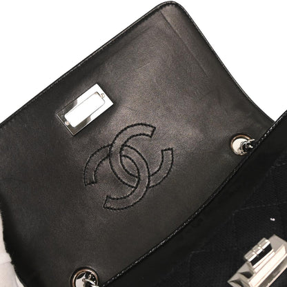 Chanel Black Canvas Mademoiselle Lock Shoulder Bag