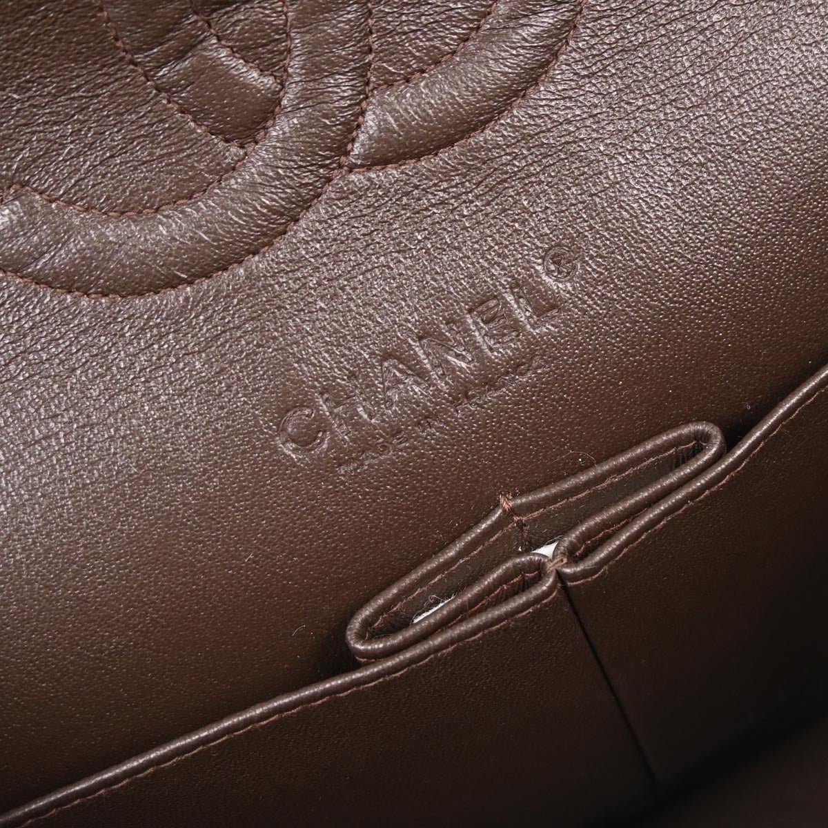 Chanel 2005-2006 Brown Tweed Medium Classic Double Flap Shoulder Bag