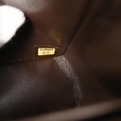 Chanel 2005-2006 Brown Tweed Medium Classic Double Flap Shoulder Bag