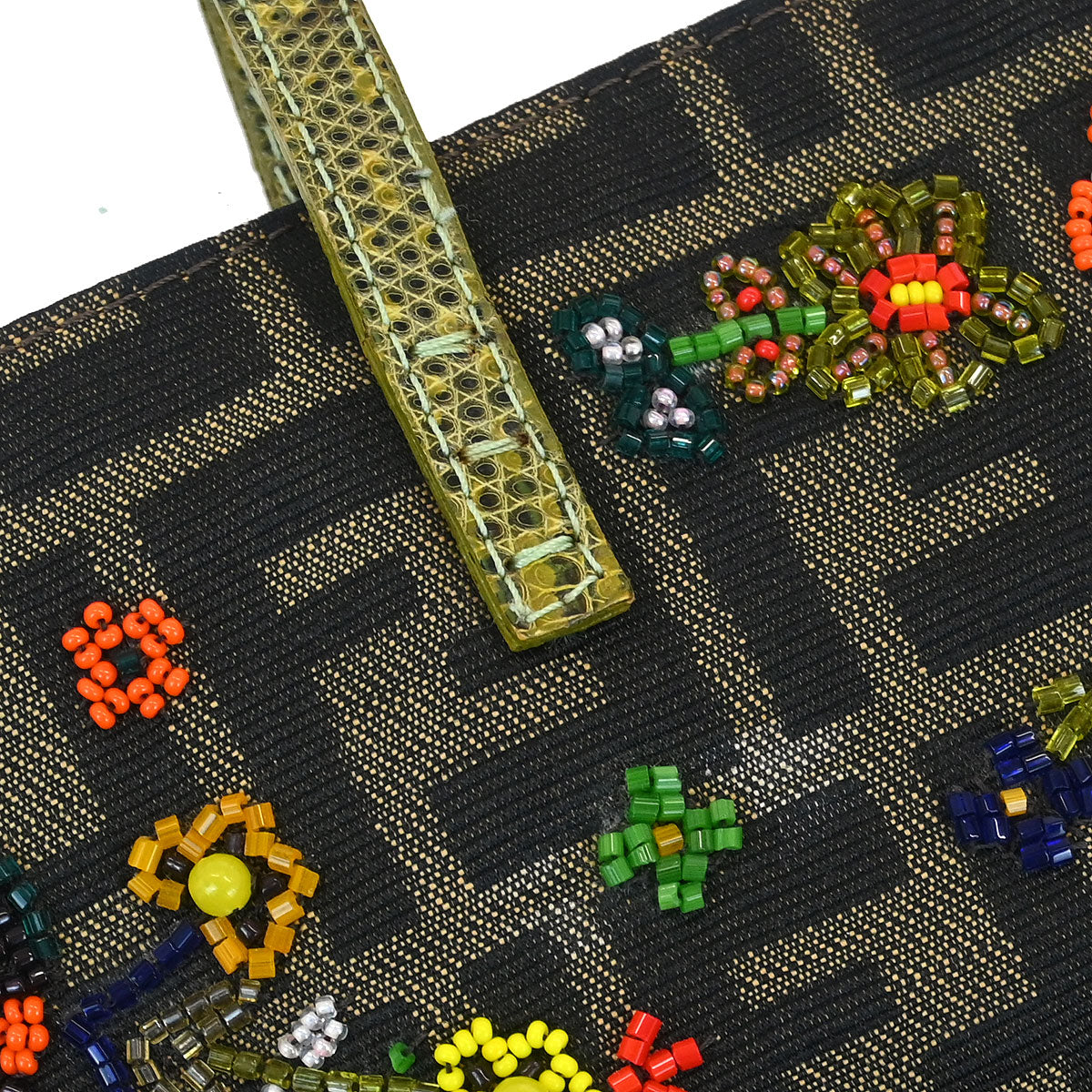 Fendi * Brown Beaded Zucca Tote Bag