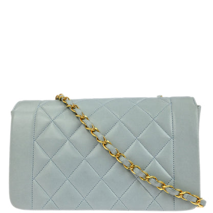 Chanel Light Blue Lambskin Small Diana Shoulder Bag