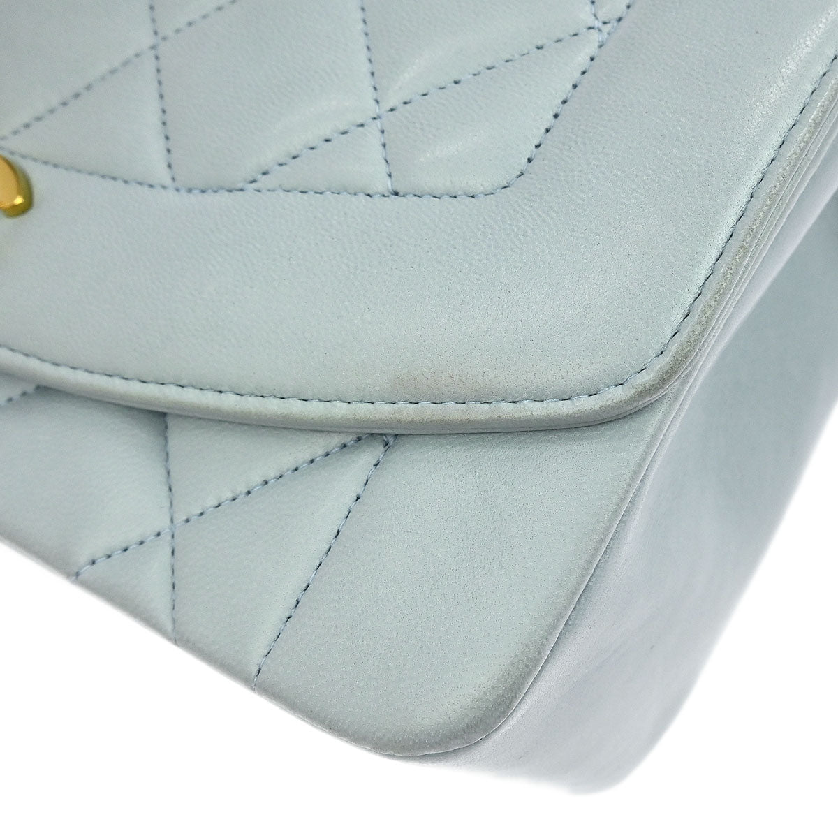 Chanel Light Blue Lambskin Small Diana Shoulder Bag