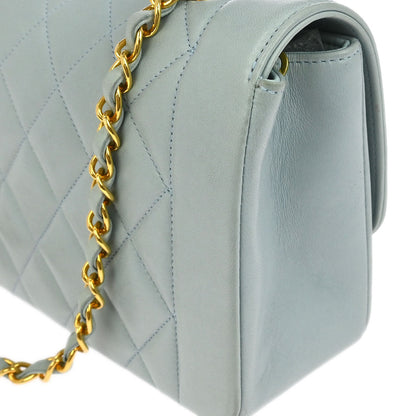 Chanel Light Blue Lambskin Small Diana Shoulder Bag