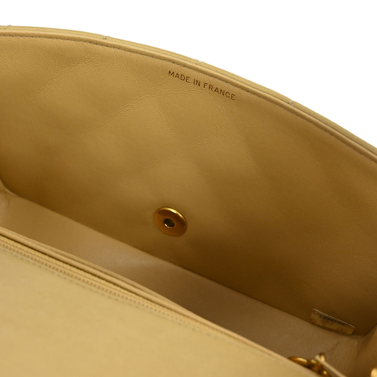 Chanel 1991-1994 Beige Lambskin Small Diana Shoulder Bag