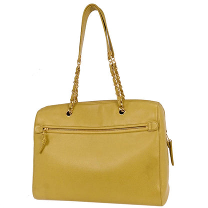Chanel 1997-1999 Yellow Caviar Handbag