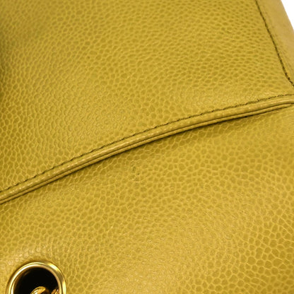 Chanel 1997-1999 Yellow Caviar Handbag