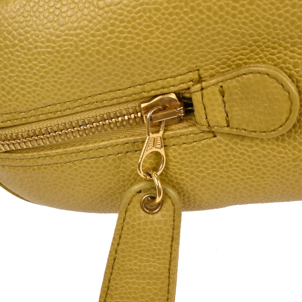 Chanel 1997-1999 Yellow Caviar Handbag