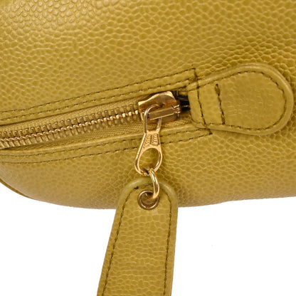 Chanel 1997-1999 Yellow Caviar Handbag
