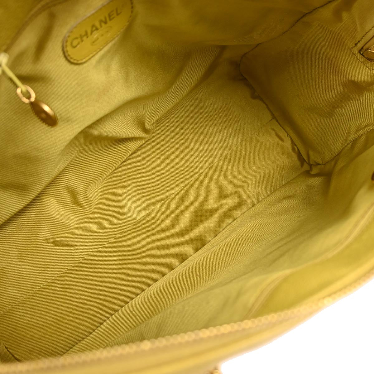 Chanel 1997-1999 Yellow Caviar Handbag