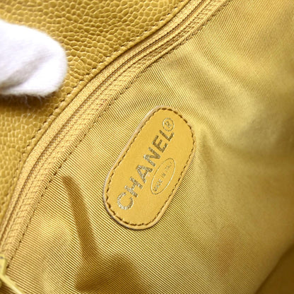 Chanel 1997-1999 Yellow Caviar Handbag