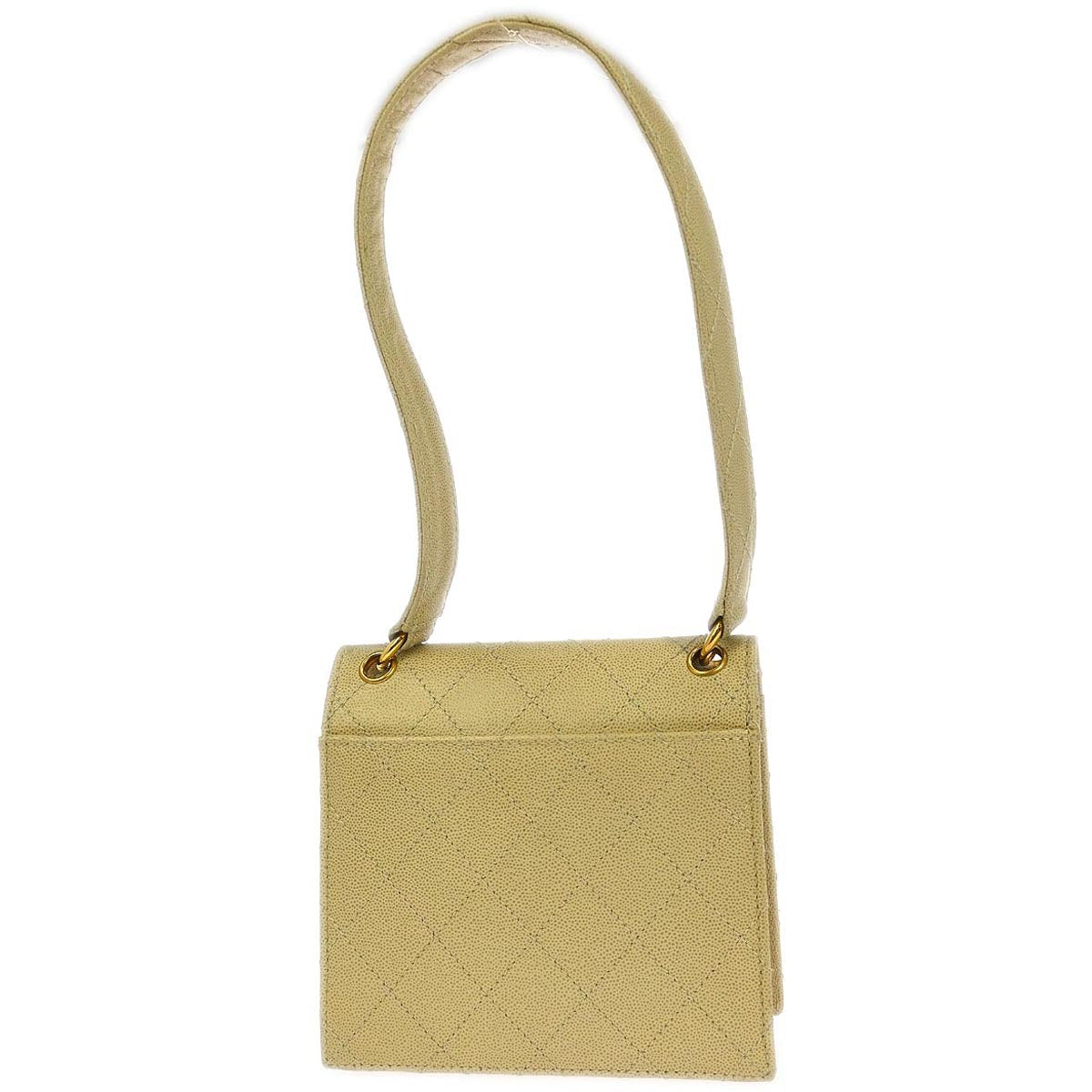 Chanel 1997-1999 Beige Caviar Shoulder Bag