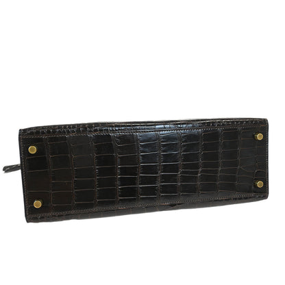 Hermes * Cocaon Alligator Kelly 32 Sellier 2way Shoulder Handbag