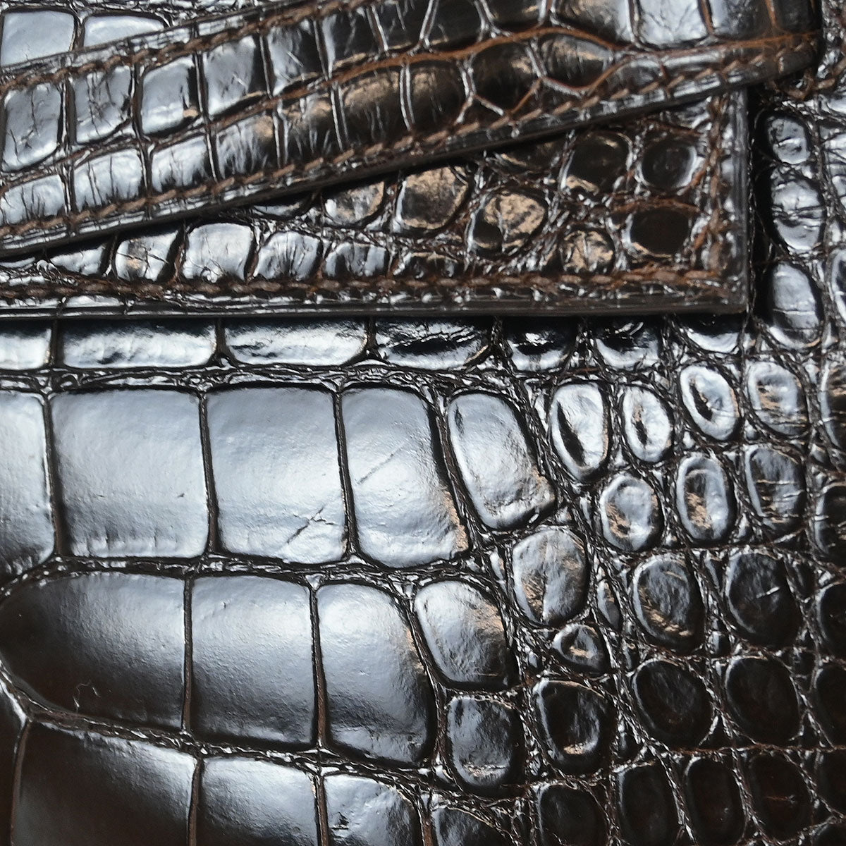 Hermes * Cocaon Alligator Kelly 32 Sellier 2way Shoulder Handbag