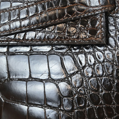 Hermes * Cocaon Alligator Kelly 32 Sellier 2way Shoulder Handbag