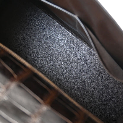 Hermes * Cocaon Alligator Kelly 32 Sellier 2way Shoulder Handbag