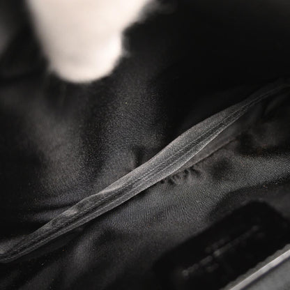 Christian Dior * Black Galuchat Stingray Double Saddle Handbag