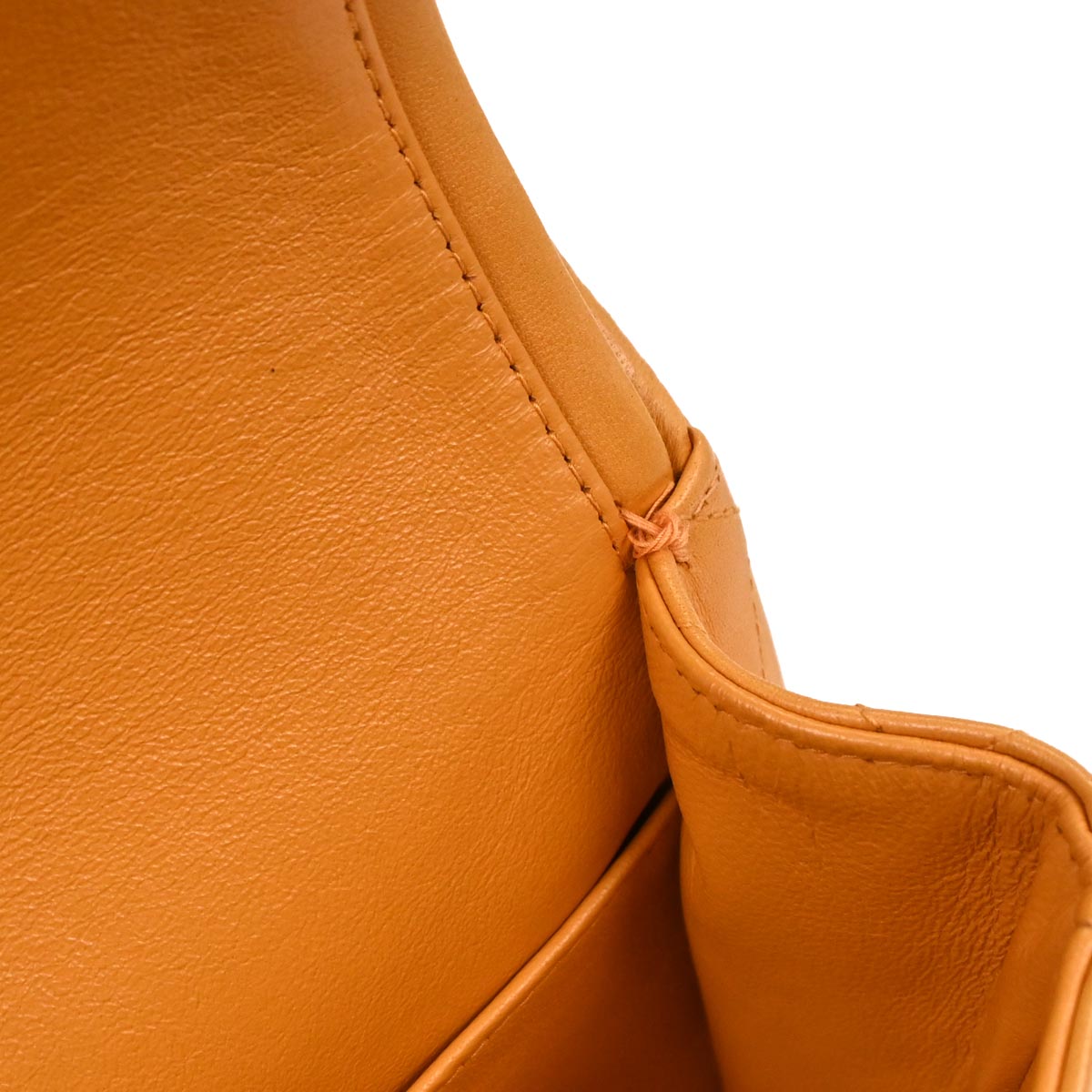 Chanel 1997-1999 Orange Lambskin Medium Classic Double Flap Shoulder Bag