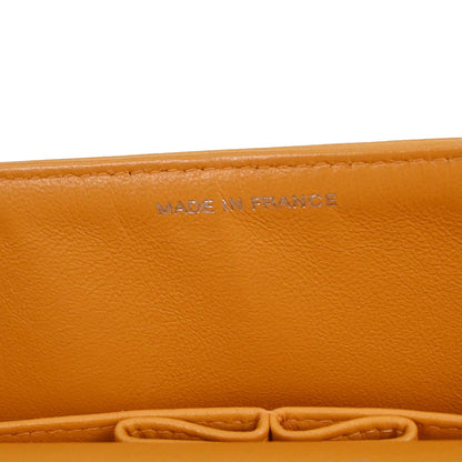 Chanel 1997-1999 Orange Lambskin Medium Classic Double Flap Shoulder Bag