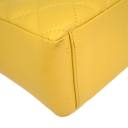 Chanel Yellow Caviar Petite Shopping Tote PST Chain Handbag