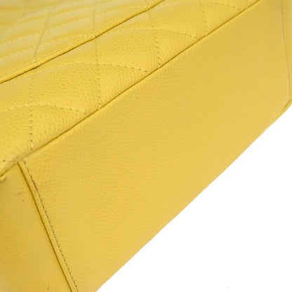 Chanel Yellow Caviar Petite Shopping Tote PST Chain Handbag