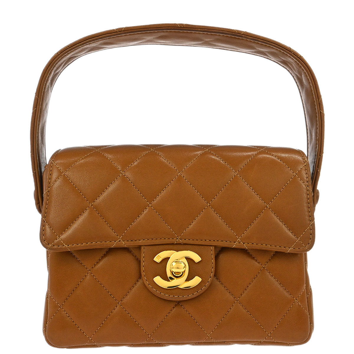 Chanel 1994-1996 Brown Lambskin Handbag