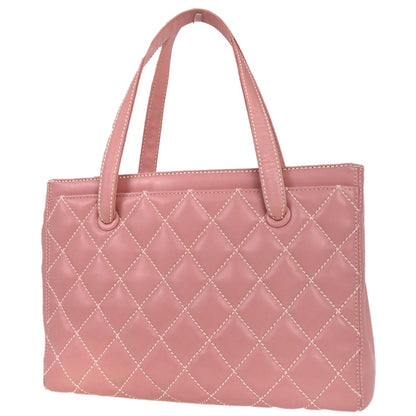 Chanel 2005-2006 Pink Calfskin Wild Stitch Tote Handbag